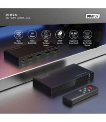 Digitus Видеокоммутатор UHD HDMI (INx3 - OUTx1), 8K