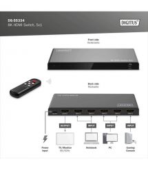 Digitus Видеокоммутатор UHD HDMI (INx5 - OUTx1), 8K