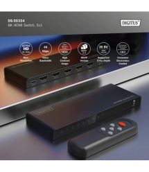 Digitus Видеокоммутатор UHD HDMI (INx5 - OUTx1), 8K