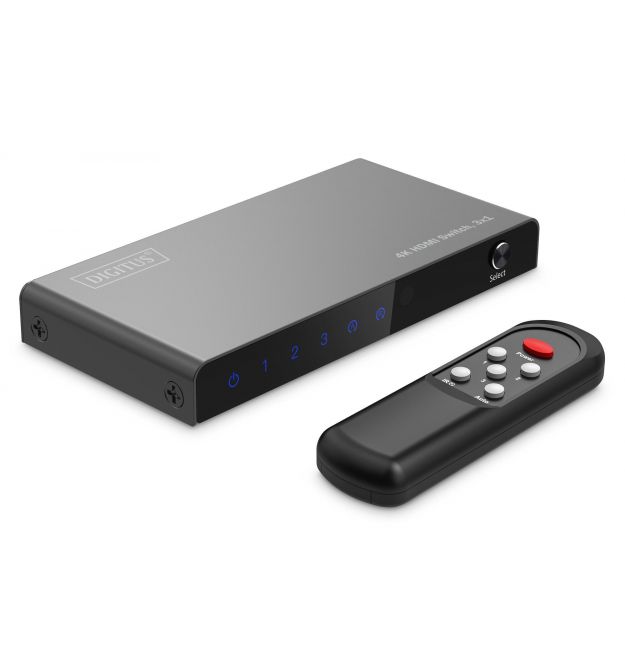 Digitus Видеокоммутатор UHD HDMI (INx3 - OUTx1), 4K