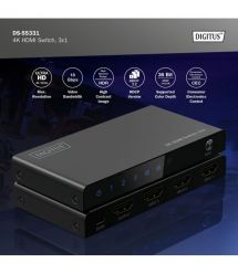 Digitus Видеокоммутатор UHD HDMI (INx3 - OUTx1), 4K