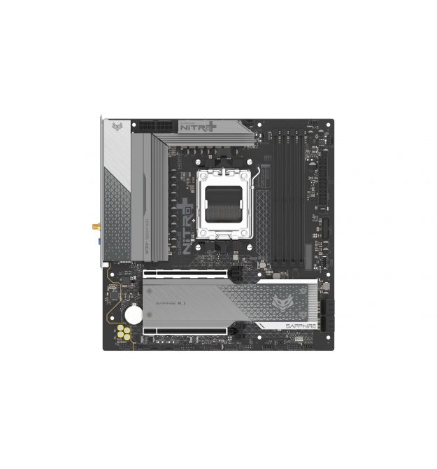 SAPPHIRE Материнская плата SAPPHIRE NITRO+ B850M WIFI sAM5 B850 4xDDR5 M.2 HDMI DP WiFi BT mATX