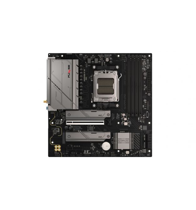 SAPPHIRE Материнская плата PULSE B850M WIFI sAM5 B850 4xDDR5 M.2 HDMI DP WiFi BT mATX