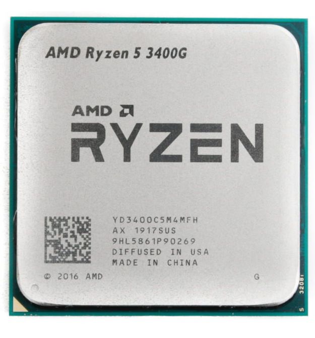 AMD ЦПУ Ryzen 5 3400G 4C/8T 3.7/4.2GHz Boost 4Mb Radeon RX Vega 11 GPU Picasso AM4 65W TRAY