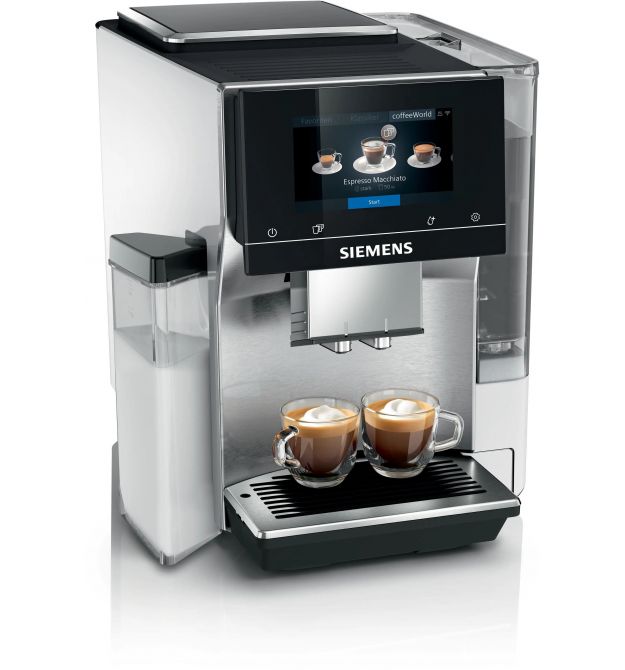 Siemens Siemens Coffee machine, 2.4L, auto capuchino maker, LED display, auto recipe-20, black-silver