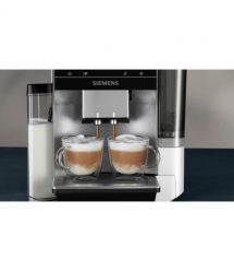 Siemens Siemens Coffee machine, 2.4L, auto capuchino maker, LED display, auto recipe-20, black-silver