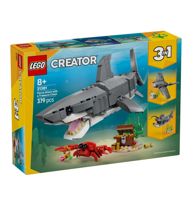 LEGO Конструктор LEGO Creator Люта акула зі скринею скарбів