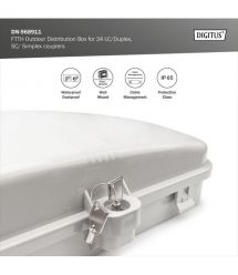 Digitus Распределительная коробка Outdoor FTTH, 24x SC/SX или LC/DX адаптеры, 24 сплайса