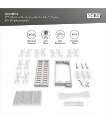 Digitus Распределительная коробка Outdoor FTTH, 24x SC/SX или LC/DX адаптеры, 24 сплайса