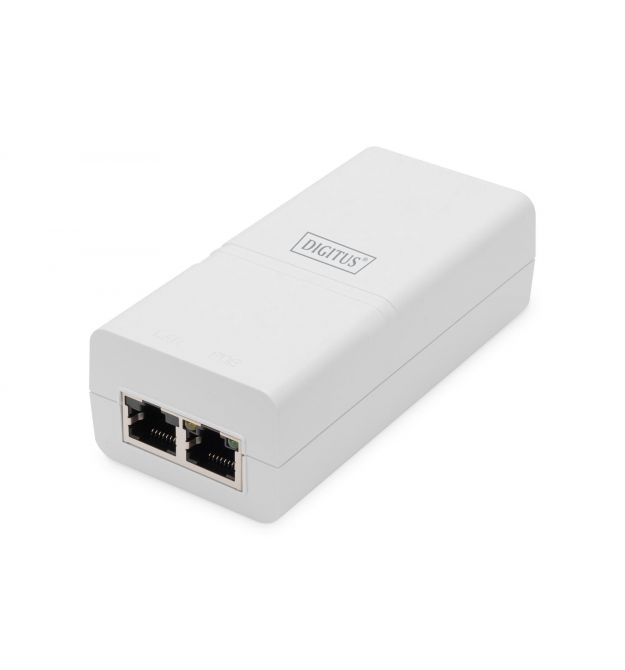 Digitus PoE-Инжектор PoE+ 802.3at, 10/100/1000 Mbps, Output max. 48V, 30W, белый