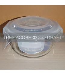 ARDESTO Контейнер для зберігання харчових продуктів Ardesto Gemini 0.24л, боросилікатне скло, пластик, круглий, прозорий