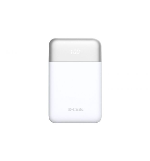 D-Link Акумулятор портативний литій-ионний Power Bank 10000мА*год 18Вт 1xUSB-A, 1xUSB-C, белый