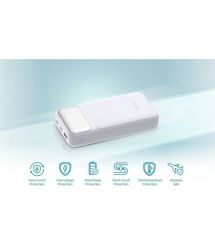 D-Link Аккумулятор портативний литій-ионний Power Bank 20000мАч, 65Вт PD 3.0, QC 3.0, 2xUSB-C, 1xUSB-A з дисплеем, белий