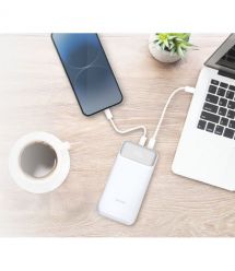 D-Link Аккумулятор портативний литій-ионний Power Bank 20000мАч, 65Вт PD 3.0, QC 3.0, 2xUSB-C, 1xUSB-A з дисплеем, белий