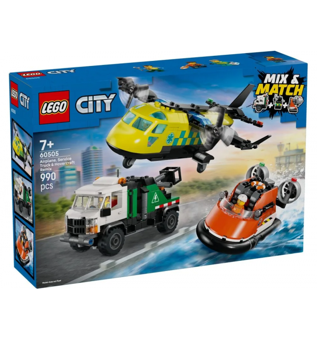 LEGO Конструктор LEGO City Ремікс літака, вантажівки та судна на повітряній подушці