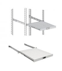 ZPAS ZPAS 19" shelf, 1U, pull-out, depth 450-550 mm, gray