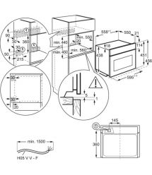 Electrolux Electrolux oven electrical compact, 44l, display, convection, microwave function, black