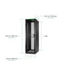 APC Шкаф NetShelter SX Server Rack Gen 2, 42U, 1991H x 600W x 1070D mm, with Sides, Black