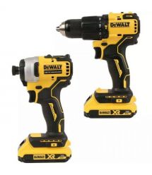 DeWALT DeWalt set of two brushless cordless tools 18V XR drill-screwdriver DCD709 impact screwdriver DCF80 battery 2x2A·h ZP an