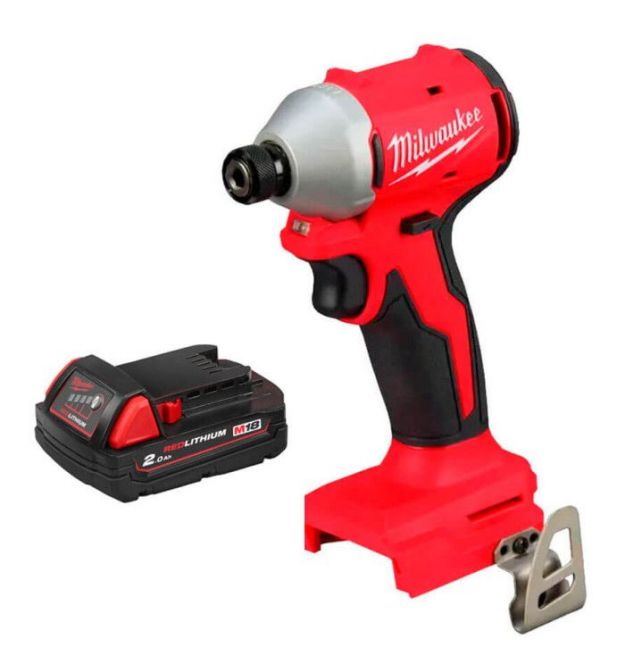 Milwaukee Гвинтоверт ударний акумуляторний Milwaukee M18 BLIDRC-0 18В АКБ1х2А·год 190Нм 0-3600об/хв 1.3кг без АКБ та ЗП