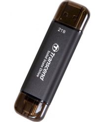 Transcend Портативний SSD Transcend 2TB USB 3.1 Gen 2 Type-A + Type-C ESD310 Чорний