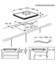Electrolux Варочная поверхность индукционная, 60см, Hob2Hood, черный матовый