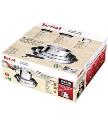 Tefal Набір посуду Tefal Ingenio Cook Eat, 4предмети, нержавіюча сталь, бакеліт, сталевий