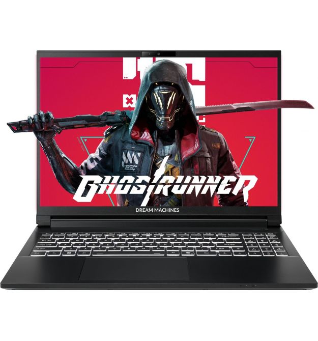 Dream Machines Ноутбук Dream Machines RT5060-15 15.3FHD+ IPS, AMD AI 9 HX 370, 32GB, F1TB, NVD5060-8, DOS, чорний