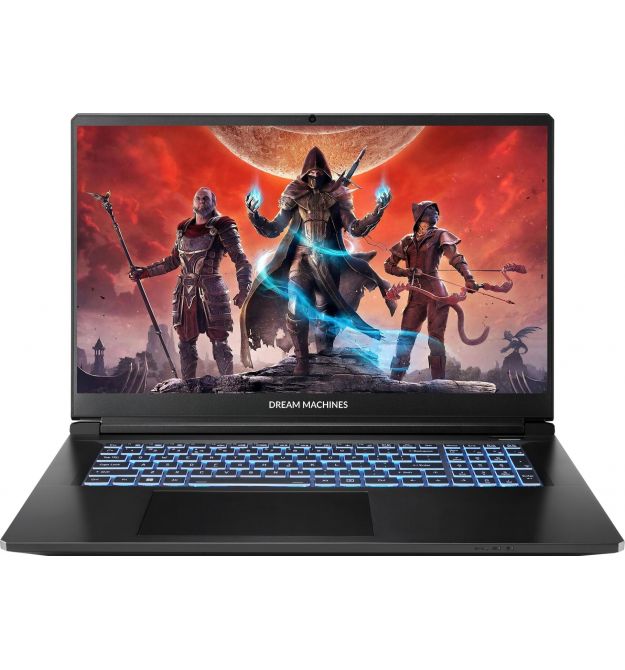 Dream Machines Ноутбук Dream Machines RT5060-17 17.3FHD IPS, AMD AI 7 350, 32GB, F1TB, NVD5060-8, DOS, чорний