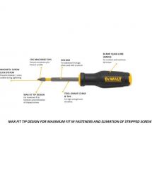 DeWALT Викрутки DeWALT TOUGHSERIES MAX FIT, SL, PH, набір 6шт