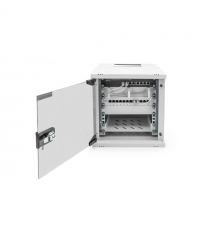 Digitus Шкаф 10", 6U, SOHO PRO, стеклянные двери, 315x300 мм, 30 кг максимально, серый