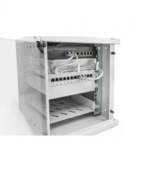 Digitus Шкаф 10", 6U, SOHO PRO, стеклянные двери, 315x300 мм, 30 кг максимально, серый