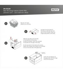 Digitus Шкаф 10", 6U, SOHO PRO, стеклянные двери, 315x300 мм, 30 кг максимально, серый