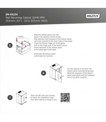 Digitus Шкаф 10", 12U, SOHO PRO, стеклянные двери, 315x300 мм, 30кг максимально, серая