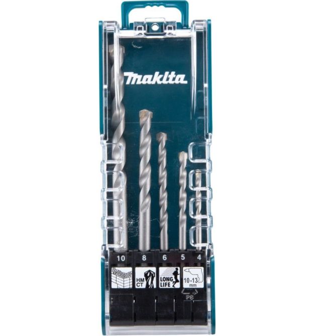 Makita Набір свердел по бетону Makita E-11536, 4-10мм, кейс, 5шт
