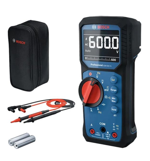 Bosch Мультиметр цифровий Bosch Professional GDM 600-15 0-600В LCD-дисплей 2AAх1.5В