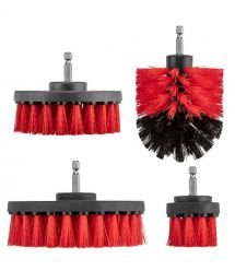 Graphite Щітки для чищення GRAPHITE для дрилів 1/4" HEX 50мм, 90мм, 100мм, 130мм набір 4шт