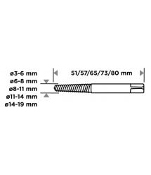 Graphite Екстрактори для зламаних гвинтів GRAPHITE для гвинтів 3-19мм, набір 5шт