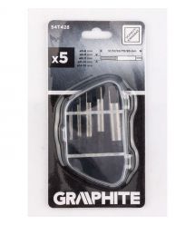 Graphite Екстрактори для зламаних гвинтів GRAPHITE для гвинтів 3-19мм, набір 5шт