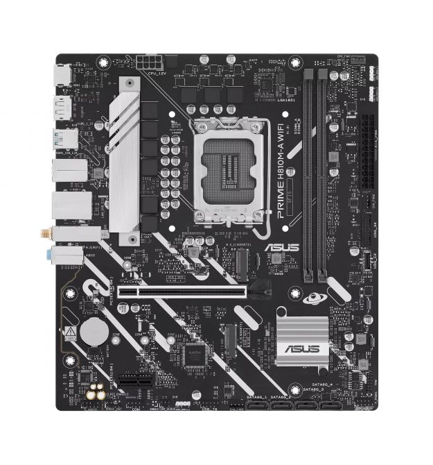 ASUS Материнcкая плата PRIME H810M-A WIFI s1851 H810 2xDDR5 M.2 HDMI DP Wi-Fi BT ATX