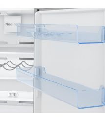 Beko Холодильник Beko з нижн. мороз., 186x60x67, xолод.відд.-215л, мороз.відд.-109л, 2дв., E, NF, нержавіюча сталь