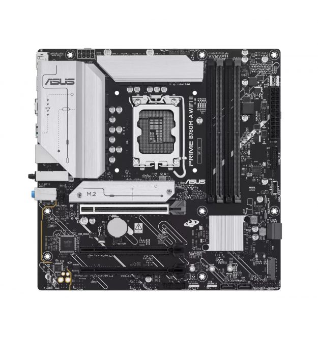 ASUS Материнcкая плата PRIME B760M-A WIFI II s1700 B760 4xDDR5 M.2 HDMI DP Wi-Fi BT mATX
