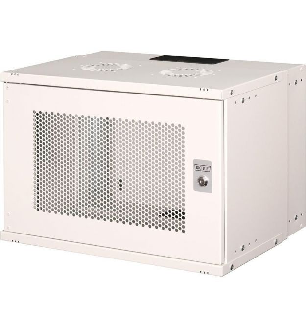 Digitus Шкаф 19", 7U, SOHO PRO, металлические перфорированные двери, 540x400 мм, 60кг максимально, серая