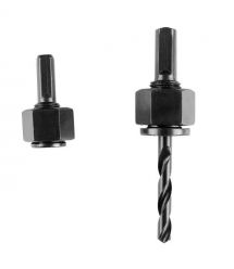 Graphite Коронки по дереву GRAPHITE 19, 22,29,32,38,44,51,64мм, 2 адаптери, кейс 12шт