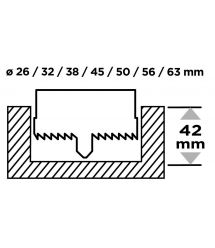Graphite Коронки по дереву GRAPHITE 26-63х50мм 7шт