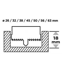 Graphite Коронки по дереву GRAPHITE 26,32,38,45,50,56,63мм, 7шт