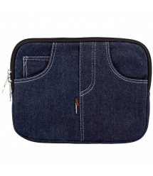 Чехол для нетбука, планшета, iPad LF1006 до 10" джинс, синий, подкладка замш, Размеры, мм: 290x35x220