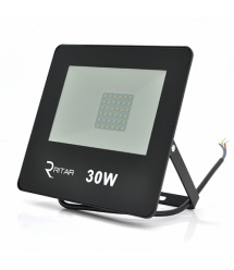 Прожектор SLIM LED RITAR RT-FLOOD30A, 30W, 36xSMD2835, IP65, 3000Lm, 6500K (100%), PF0.9 Ra70, 185*200*25mm