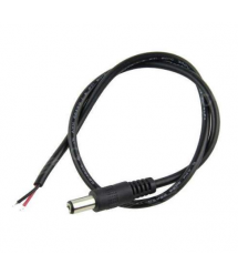 Разъем питания DC-M (D 5,5x2,1мм) - кабель длиной 30см black, Black plug OEM Q100