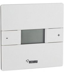 Терморегулятор Rehau Nea HСТ, электронный, программируемый, проводной, 230V, +5+30, 88х88 мм, белый